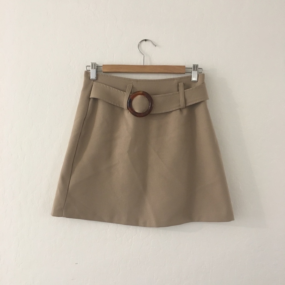 Vintage handmade buckle A line mini skirt